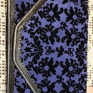 Isabella Fiore Black and Purple Clutch